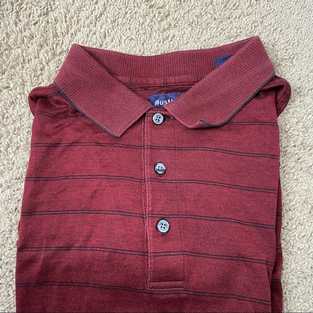 Austin Reed Short Sleeve Stripe Polo Shirt